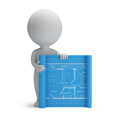 Software Architect holding a plan